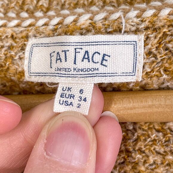 Fat Face Mustard Sweater Size 2 - Picture 2 of 8